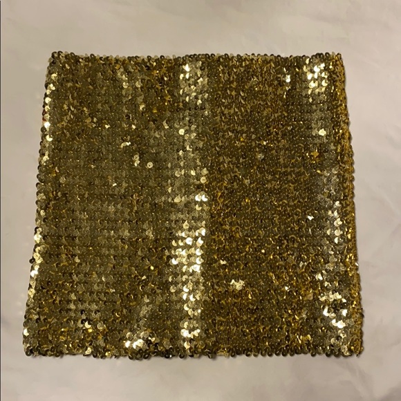 EUC gold sequin top / mini skirt - Picture 1 of 4